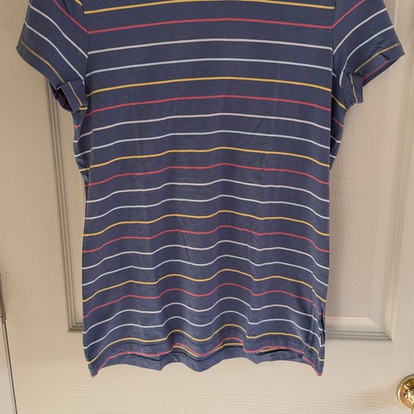 L.L. Bean Blue Striped T Shirt - Picture 3 of 8